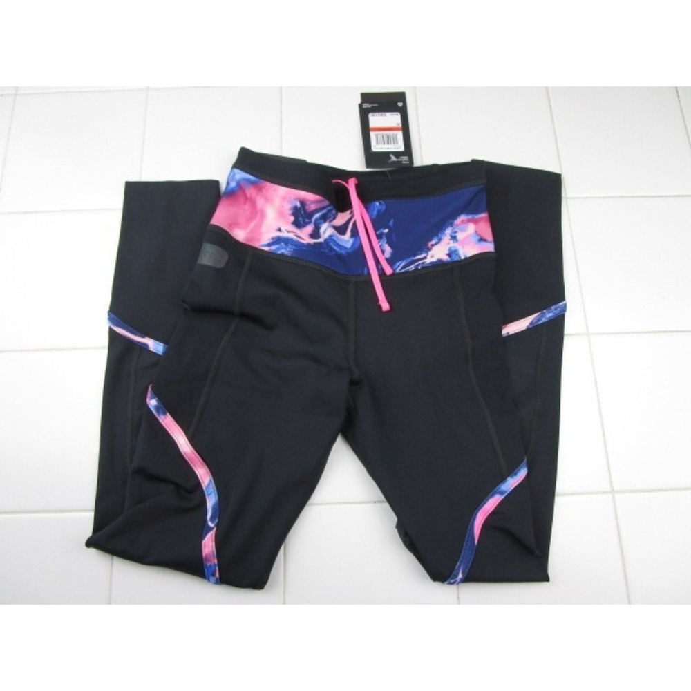 Under Armour Women's XS Run Anywhere High Rise Ankle Leggings Black Pink Print
